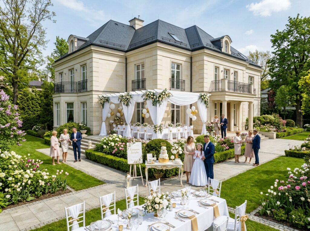 Dom na Komunię Warszawa – Villa Anin | Eleganckie Przyjęcie Komunijne